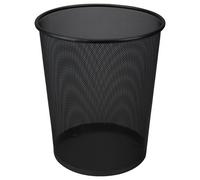 Wire mesh waste paper bin, 19l, black