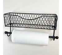 Wire Metal Wall Shelf With Towel Rail Industrial Rustic Bathroom Shelving Unit 33cm