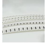 Wire Number Labels, 1000pcs Plastic Heat Shrink Tubing Cable Marker Label Wire Number 0 to 9 1-16mm PVC Insulation Shrink Ratio 2:1 White (Color : White, Size : 6mm 0-9 Each 100)(100 each for 2mm 0-9)