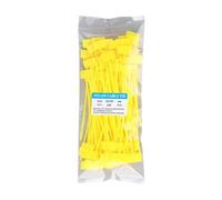 Wire Number Labels, 100pcs Plastic Label Markers Mesh Wire Marker Self-Locking Zip Ties Cable Tag Colorful Tag Cable Ties Nylon Ties(Yellow)