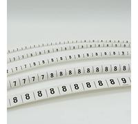 Wire Number Labels, Plastic Heat Shrink Tubing Cable Marker Label Wire Number 0 to 9 1-16mm White PVC Insulation Shrink Ratio 2:1 1000pcs (Color : White, Size : 100 Each for 2.5mm 0-9)
