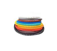 Wire Numbering Colorful Marker, Cable Markers 500 pcs EC-0 EC-1 EC-2 EC-3 for Wire Sizes 1.5 to 6 mm2 with Numbers 0 to 9(Ec-0)
