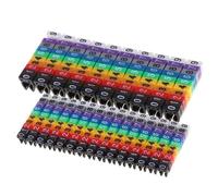 Wire Numbering Marker, 100/150pcs/lot Cable Markers Colourful C-Type Marker Number Tag Label for 2-3mm Wire(100pcs 6mm)