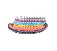 Wire Numbering Marker, 500PCS EC-0/1/2/3 Cable Wire Marker 0 to 9 for Cable Size 1.5/2.5/4.0/6.0 sqmm Colored Number Tube Cable Markers Label(Ec 3)