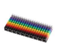 Wire Numbering Marker, Cable Markers Colourful C-Type Marker Number Tag Label for Wire 1.5/2.5/4/ 6mm²(Color 1)