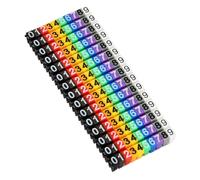Wire Numbering Marker Plastic, Snap-on Design Cable Marker Tubes, 0~9 Digital Number Tube Wire Number Label Tube, Cable Numbering Kit for Marking The Color-Coded Cables