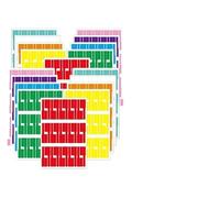 Wire Numbering Marker Tube， Cable Marking Labels Multicolor 84x26mm Waterproof Self-Adhesive A4 Pack of 20 Sheets