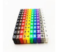 Wire Numbering Marker, Wire Marker Tag Label Network Cable for Cat5e Cat6 Multicolor Number Letter Tidy Marking Stuck Cord Sleeve Management Sticker(150PCS 0 9Multicolor,3 4mm)
