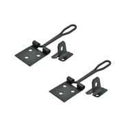 Wire Pattern Hasp & Staple Padlock Security Black Garden Gate Door 100mm 4" Inch 2 Pack