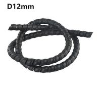 Wire Protector, Hydraulic Hose and Cable Management Tube, 1 Meter Spiral Wound PE Sleeve for Home and Office, Black