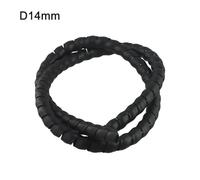 Wire Protector, Spiral Wound Cable Management Tube, 1 Meter/40 Inch Length, 10mm Diameter, Black, for Home and Office Desk Wire Organization