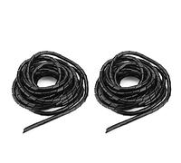 Wire Protector Spiral Wrap | PP Cable Sleeve for Debris/Abrasion/Knot Prevention | Heat Tolerant - 30°C to 100°C | 28.9Mpa Pressure Tolerance (Black Diameter 12mm)