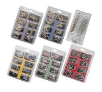 Wire Puzzles - 41 Piece Brain Teaser Toy | Metal Logic Training Game, 3D Interlocking Disentanglement Puzzles for Adults Teens Home School Travel Entertainment Handheld Fidget Gift