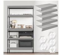 Wire Rack Cover 22x14x2in Grey - PVC Shelf Covers with Acrylic Clips for Pantry, Schools, Supermarkets, Restaurants, Temporary Housing, and Home Renovation