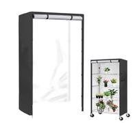 Wire Rack Shelf Cover, Standing Storage Protector, Zipper Front Design, Dustproof Fabric Material, Easy Access Panels, Organization Shield, Perfect for Pantry, Garage, Kitchen, (Oxford Cloth)