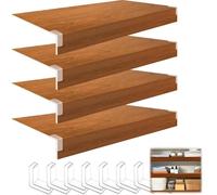 Wire Rack Shelf Covers - 4PCS for Kitchen & Pantry 20" W x 46" L Wood Wire Storage Solutions Perfect for nizing Closets & Shelves