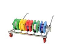 Wire Reel Rack Stand with Wheels - 5 Roll Cable Rack Cable Dispenser Conduit Display and Storage for Ribbon Wire, Automotive Wire,