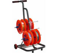 Wire Reel Support, Cable Dispenser with Wheel, Electric Wire Cart with Storage Tray, Wire Extraction Tools for Electricians and DIY Projects