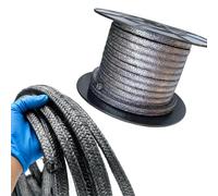 Wire Reinforced Graphite Packing 30mm 5FT for Pump Glands | Wire Reinforced, Crush-Resistant, High-Pressure Proof. For Slurry Pump Stuffing Boxes, Ash Handling Systems, Concentrators