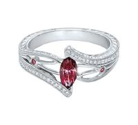 Wire Ring Set Fashion Jewelry Design Highlights Perfect For Engagements Weddings And Retro Rings (Hot Pink, C)