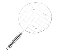 Wire Roaster Rack - Roasting Pan | Anti-Scald Round Grill Net with Handle, Oven Safe Stainless Steel Baking Grid, Cheese Toast Cooking Tool, Cooling and Roast Rack for Outdoor Camping, Picnic Use