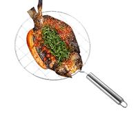 Wire Roaster - Stainless Steel Round Grill Net, Anti-Scald Handle Design, Heat Mesh, Easy Clean | Camping Grilling