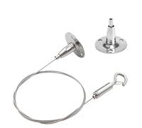 Wire Rope 1 Pcs 1.5 Mm Wire Rope Spring Hook Adjustable Hanging Clothesline Fixed Guardrail Lock Lifting Code Suitable For Light Panels(Color: A,1.5M)