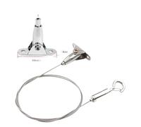 Wire Rope 1 Pcs 1.5 Mm Wire Rope Spring Hook Adjustable Hanging Clothesline Fixed Guardrail Lock Lifting Code Suitable For Light Panels(D-1PCS,2.0M)