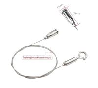 Wire Rope 1 Pcs 1.5 Mm Wire Rope Spring Hook Adjustable Hanging Clothesline Fixed Guardrail Lock Lifting Code Suitable For Light Panels(Color: C,1M)