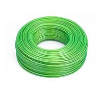 Wire Rope 100 Meters Vinyl Coated Steel Wire Rope Cable And 2pcs Clamp Rustproof For String Light Hanging Clothesline Grape Rack Shed(Diameter 2.5 mm)