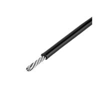 Wire Rope 5M-10M PVC Plastic Coated Stainless Steel 304 Wire Rope Cable for Outdoor String Lights Hanging(Black,5M_3MM After Coating)