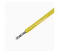 Wire Rope 5M-10M PVC Plastic Coated Stainless Steel 304 Wire Rope Cable for Outdoor String Lights Hanging(Yellow,10M_3MM After Coating)