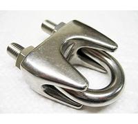 Wire Rope Bulldog Grips Stainless DIN741 4MM (Marine Grade Boat Cable Clip Clamp)