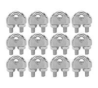 Wire Rope Cable Clip Clamp, Stainless Steel M3 12pcs, 1/8 Inch Diameter - Rust Proof, Durable Construction, Ideal for Outdoor and Industrial Use