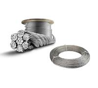 Wire rope cable stainless steel A4 316 marine grade 7x7 1mm 2mm 3mm 4mm (1, 25m, 1mm)