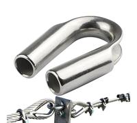 Wire Rope Cable Thimbles - 304 Stainless Steel 6mm 8mm 10mm 12mm | Safety Rigging Loop Protector Marine Hardware | Durable Rope Chain Thimble Fitting For Lifting Towing Sailing Construction Use