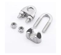 Wire Rope Clamp, 304 Stainless Steel U-Type Wire Rope Clamp with Bolt for M2 to M10mm Cables(M4)