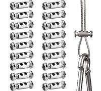 Wire Rope Clamp for 1-2 mm Diameter Cable, with End Screw Stopper, 20 PCS | Durable, Heavy Duty, I Shape, Wire Rope Clips