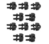 Wire Rope Clamp Saddle Fastener 10pcs M4 U Bolt Stainless Steel | Black Finish, Single Buckle Lock, Polished Burr Free Surface, for Cable Railing and Gardening Use