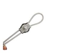 Wire Rope Clamps 10/20pcs Simplex Post Bolt Clip 2/3/4/5/6/8/10mm 304 Stainless Steel Wire Rope Double Grip Cable Clamps(Single Clip M2 20pcs)