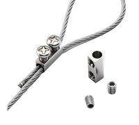 Wire Rope Clamps 10PCS 1-1.5mm Adjustable Steel Cable Clamp, Suspension Fixture, Suitable For Hanging Potted Plants With Ropes(A,20PCS)