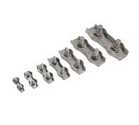 Wire Rope Clamps 304 Stainless Steel Wire Rope Clip Simple Grip Cassette Duplex M2/M3/M4/M5/M6/M8/M10 Cable Clamps Caliper Rigging Hardware(10 2pcs)