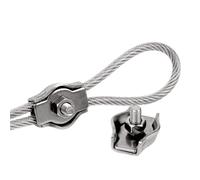 Wire Rope Clamps 5-30PCS Wire Rope Clamp Stainless Steel Simplex Bolt Cable Clips For Fixed Sling Washing Line Fastener(M6-10PCS)