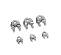 Wire Rope Clamps 5 Pcs Stainless Steel U Type Clamp Wire Rope Clips M2,M3,M4,M5,M6,M8,M10 Clip Cable Bolts Rigging Hardware Clamps(M3)