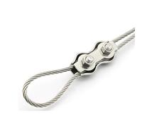 Wire Rope Clamps 6pcs Wire Rope Clips Single/Double Grips Cable Clamps 304 Stainless Steel M2 M3 M4 M5 M6 For Wires(M3 Single Grips)