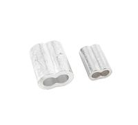 Wire Rope Clamps M1.0 .2 .5 M2 M3 M5 M6 M8 M10 Aluminum Sleeves Casing Wire Rope Ferrule Cable Ties Crimp Stell Chuck Jacket(M12 5pcs)