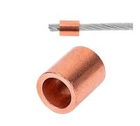 Wire Rope Clamps M1 To M10 Round Copper Ferrules Crimping Loop Fittings Circular Fixing Clip For Steel Wire Rope Cable Clamp(Size M10 4pcs)