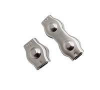 Wire Rope Clamps Wire Rope Clips Single/Double Grips Cable Clamps M2 M3 M4 M5 M6 M10 For Steel Wires 304 Stainless(M4 Single Grips)