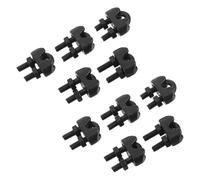 Wire Rope Clip Saddle Lock Stainless Steel 10pcs U Bolt M4 | Black Polished Finish, Reusable Fastening, for Garden Wires and Rope Ends, Single Buckle Design