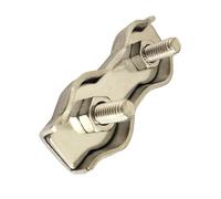 Wire Rope Clips 7 Pcs Stainless Steel Clamp 2 mm ~ 4 mm Thickness Wire Double Bolts Corrosion Resistant for Steel Wire Connection on Fence String Awning